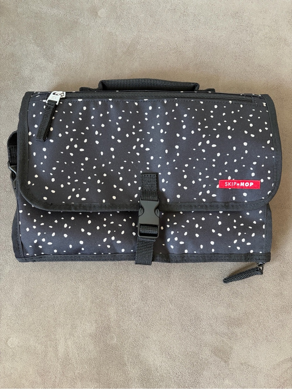 Skip Hop Black & White Speckled Toiletry Bag